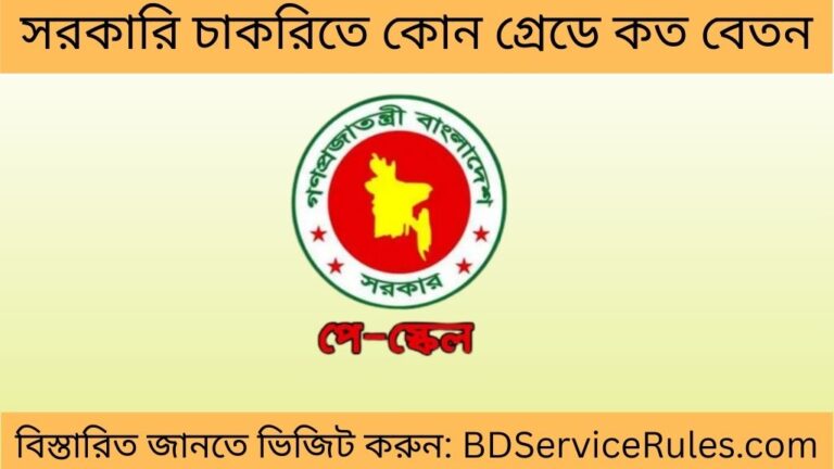 সরকারি চাকরিতে কোন গ্রেডে কত বেতন