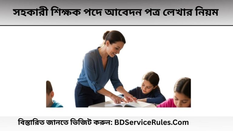 সহকারী শিক্ষক পদে আবেদন পত্র লেখার নিয়ম
