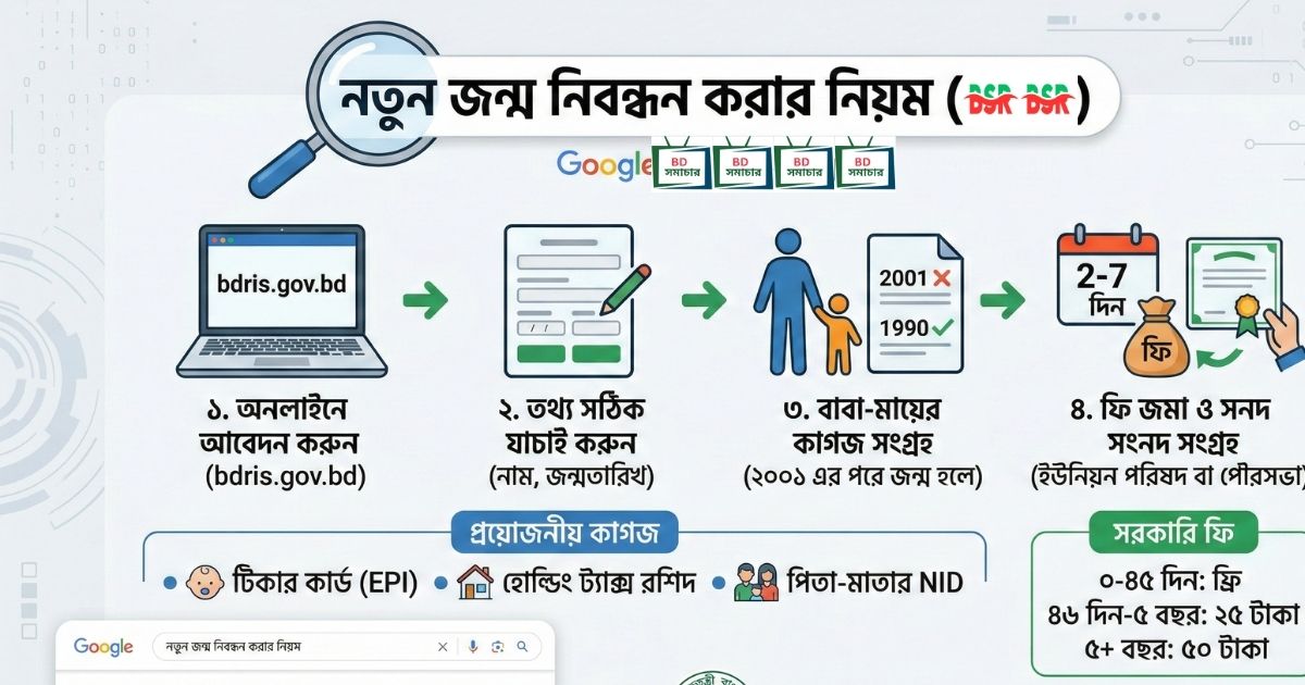 অনলাইনে নতুন জন্ম নিবন্ধন করার নিয়ম (২০২৬)