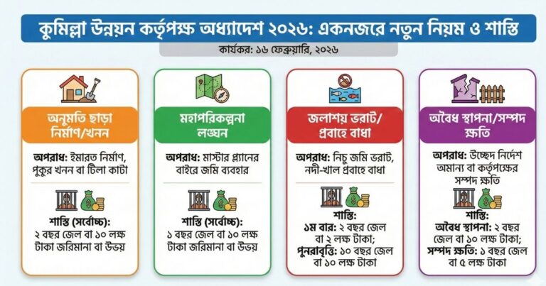 কুমিল্লা উন্নয়ন কর্তৃপক্ষ অধ্যাদেশ ২০২৬