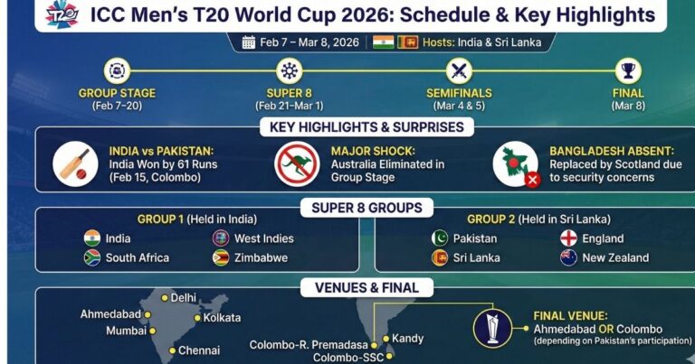 টি-২০ বিশ্বকাপ ২০২৬ সিডিউল