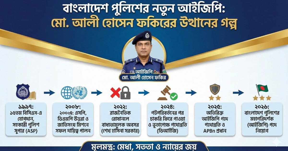 পুলিশের নতুন আইজিপি মো. আলী হোসেন ফকির