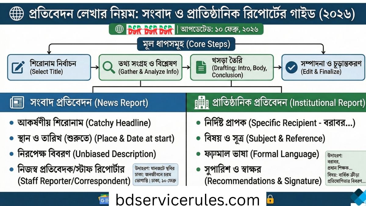 প্রতিবেদন লেখার নিয়ম