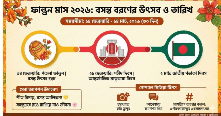 ফাল্গুন মাস নিয়ে স্টাটাস আর সোশ্যাল মিডিয়া ক্যাপশন