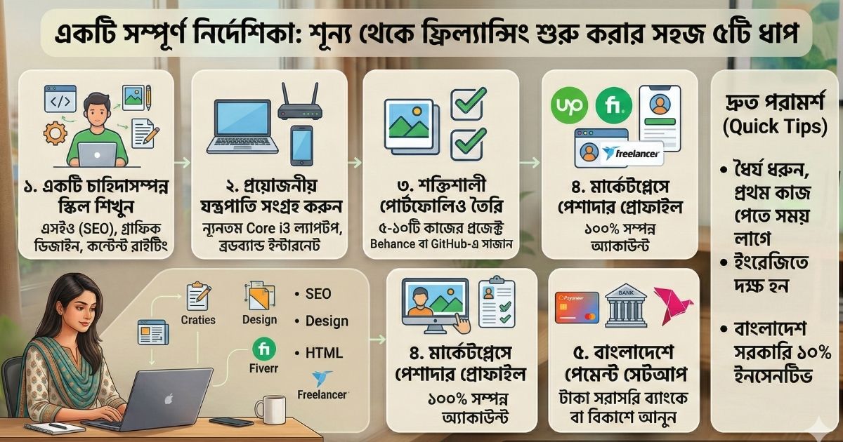 ফ্রিল্যান্সিং কি এবং কিভাবে শুরু করবেন
