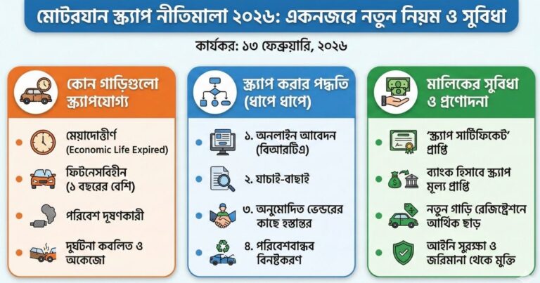 মোটরযান স্ক্র্যাপ নীতিমালা ২০২৬