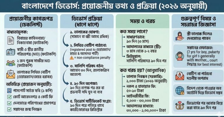 ডিভোর্স দিতে কি কি কাগজ লাগে