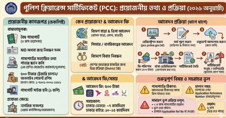 পুলিশ ক্লিয়ারেন্স করতে কি কি কাগজ লাগে