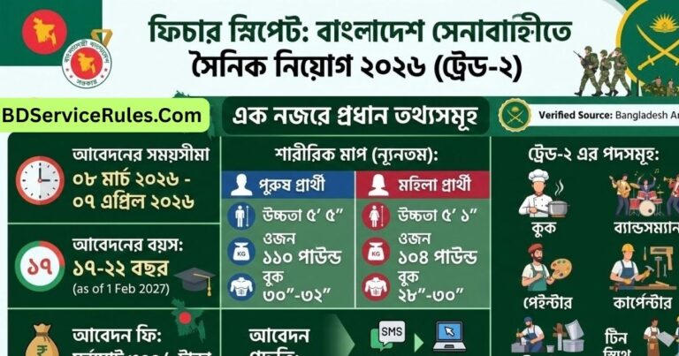 বাংলাদেশ সেনাবাহিনী ট্রেড ২ নিয়োগ ২০২৬