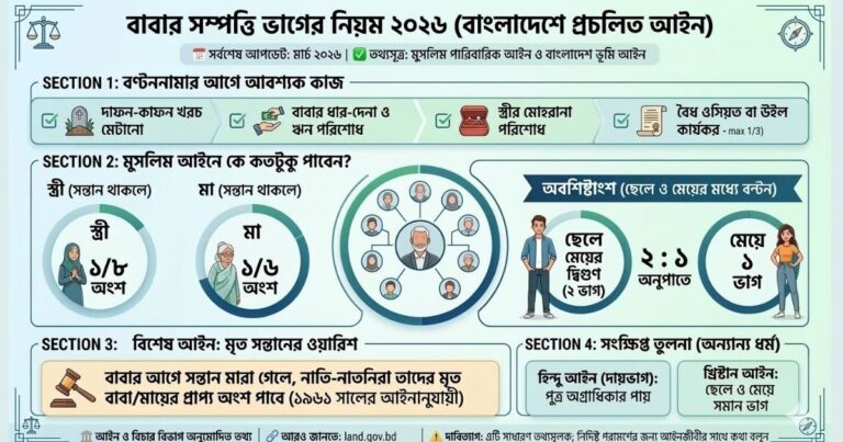 বাবার সম্পত্তি ভাগের নিয়ম