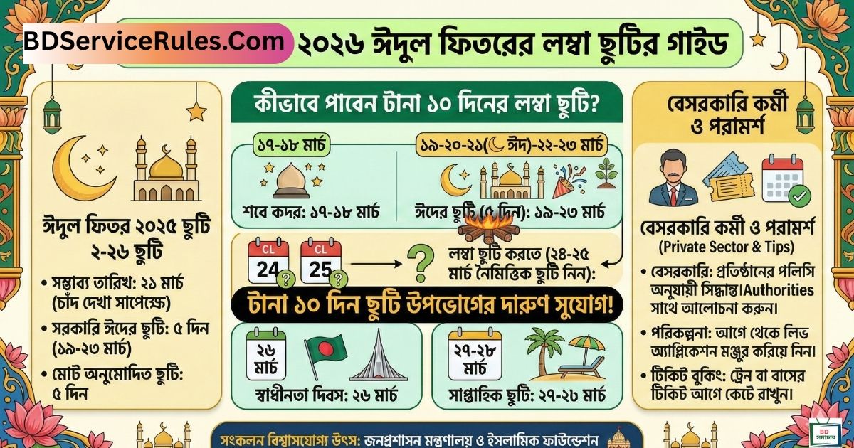 ২০২৬ সালের ঈদুল ফিতরের ছুটি