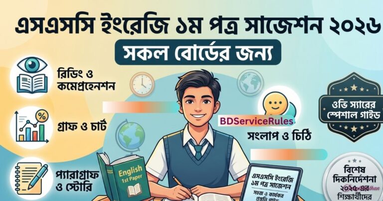 এসএসসি ইংরেজি ১ম পত্র সাজেশন ২০২৬