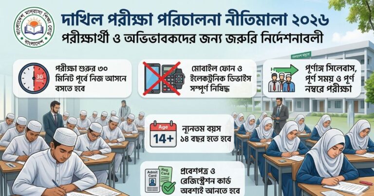 দাখিল পরীক্ষা পরিচালনা নীতিমালা ২০২৬