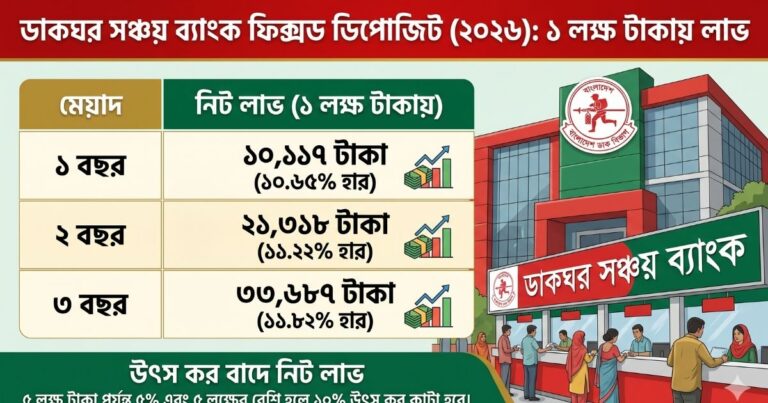 পোস্ট অফিস ফিক্সড ডিপোজিট ২০২৬